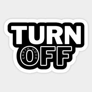 Turn off - Earth Day Design Sticker